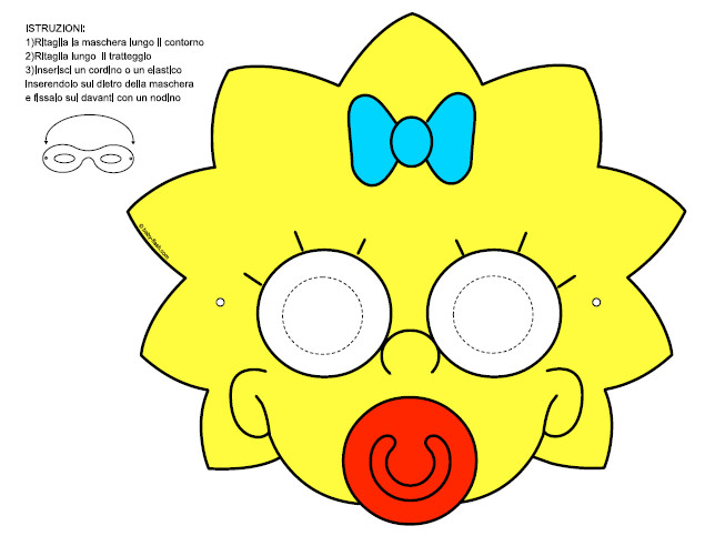 maschera-maggie-simpson