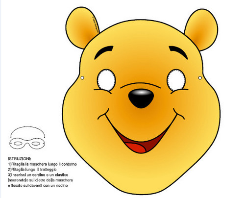 maschera winnie the pooh