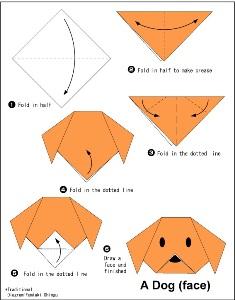 Origami per bambini: il cane
