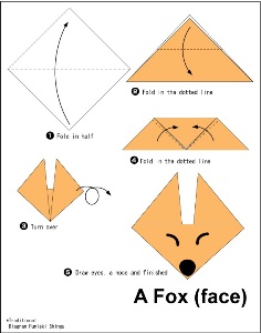 Origami per bambini: la volpe