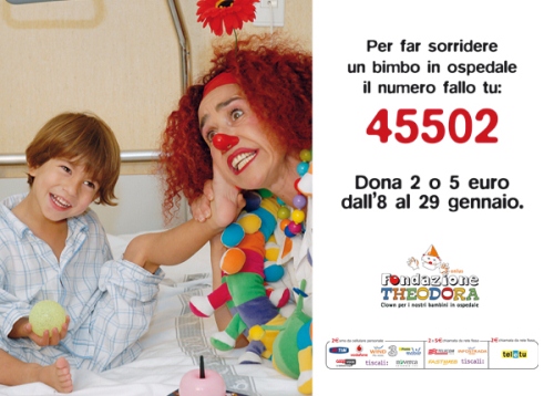 Sostenere la Fondazione Theodora per regalare un sorriso ai bambini in ospedale