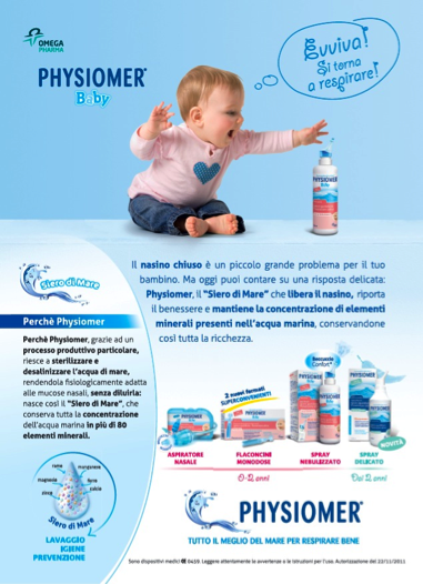 Liberare il nasino dei bambini con Physiomer Baby Spray Nebulizzato: naturale ed efficace