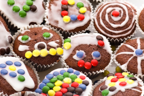 Muffin cioccolato decorati bambini