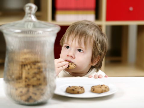 bambino mangia biscotti