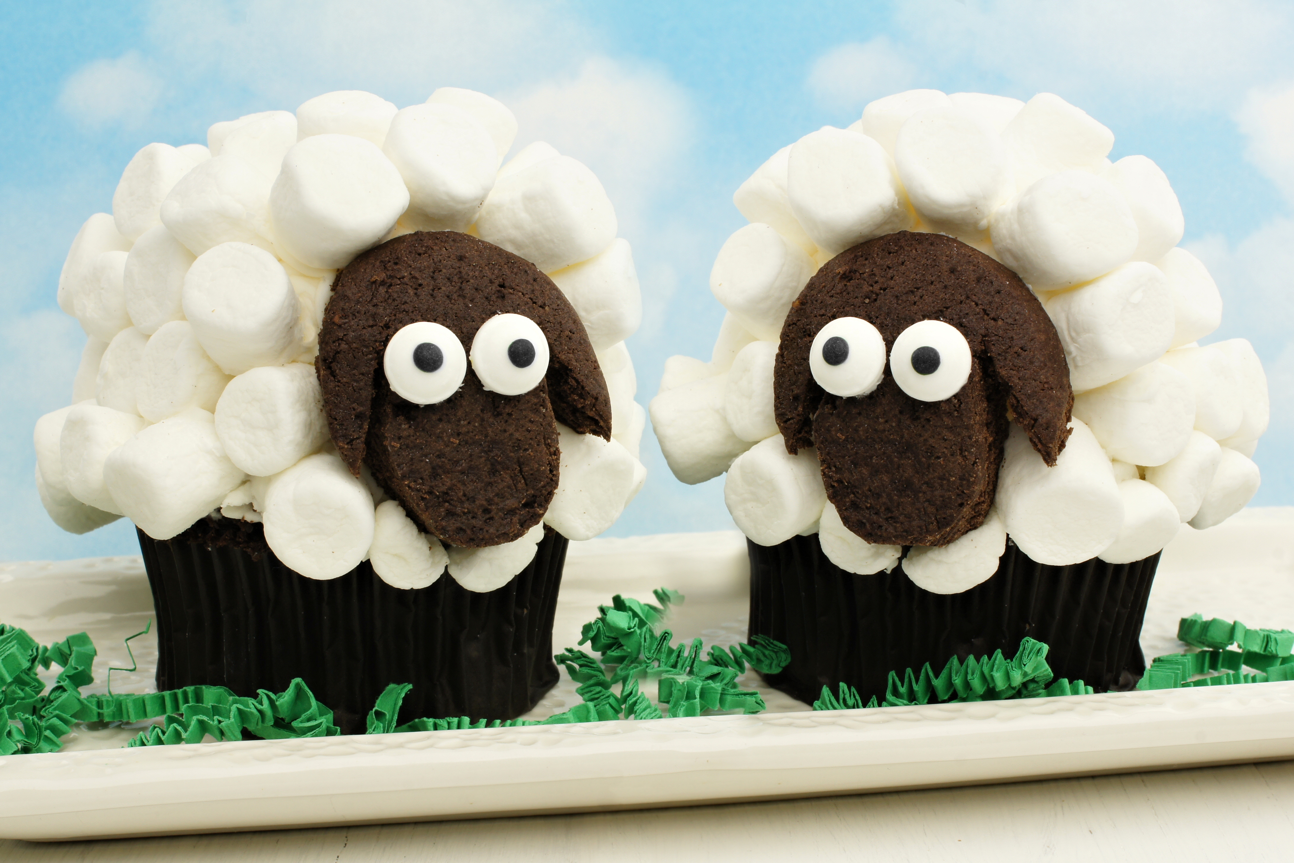 Dolci di Pasqua per bambini, i cupcakes pecorella