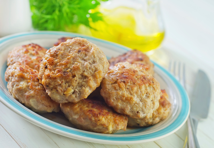 Polpette di pollo e verdure