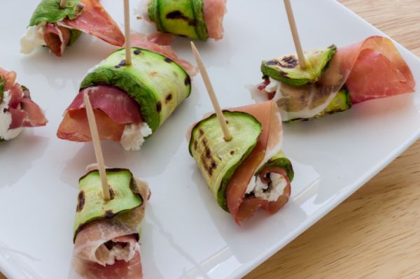 Involtini zucchine prosciutto  bambini