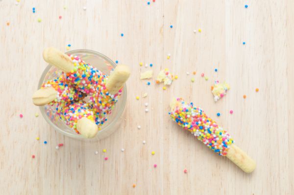 Biscotti ricoperti confettini calza Befana