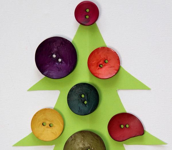 Christmas in creative style with buttons