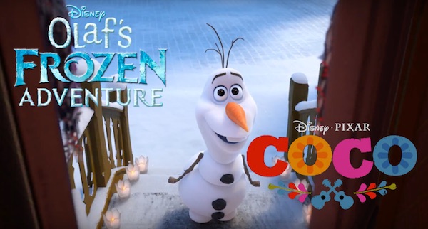 Coco e Frozen - Le avventure di Olaf, da oggi nei cinema italiani