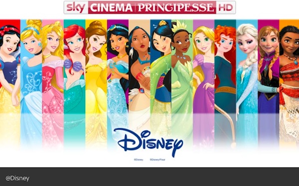 Sky, arriva il canale delle Principesse Disney